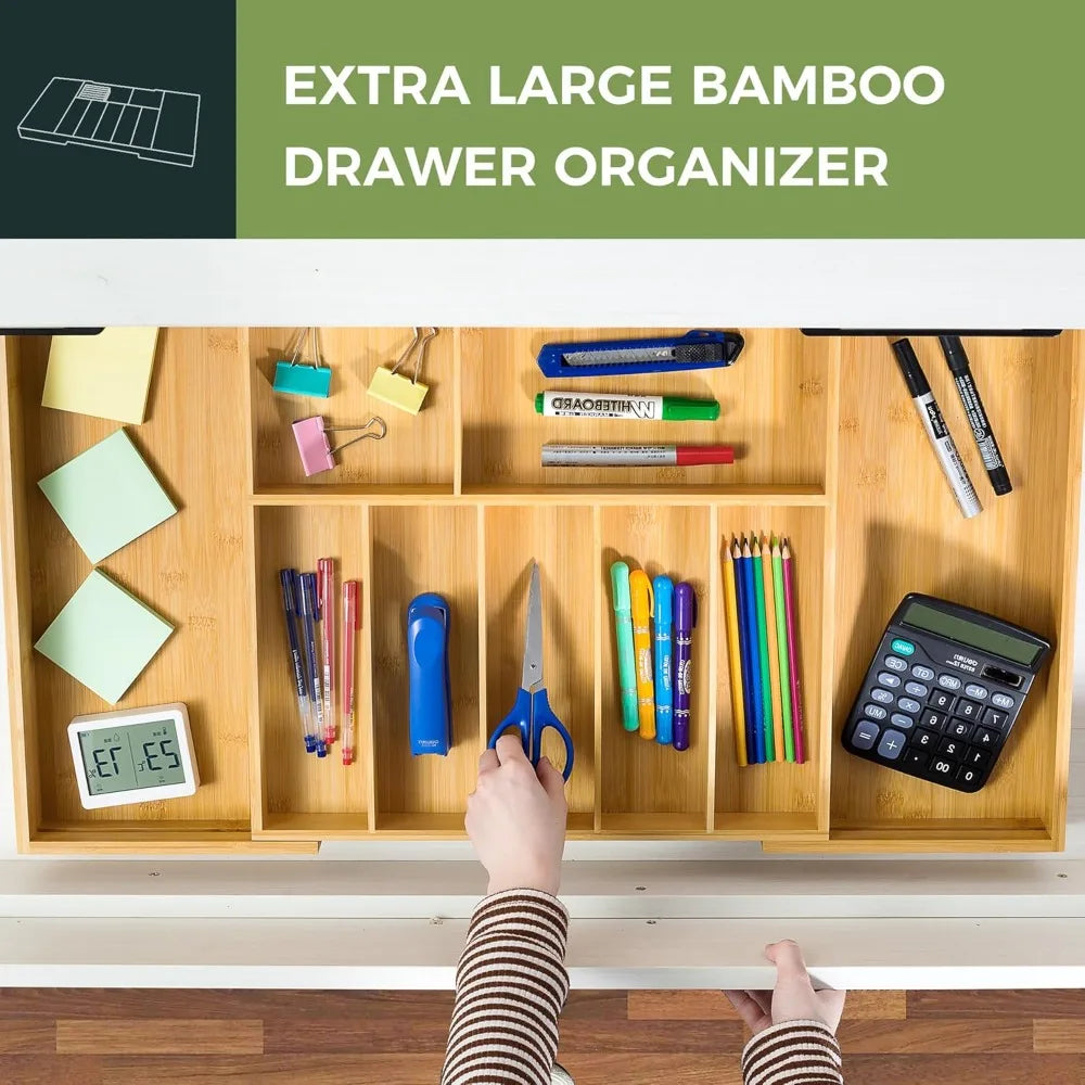 Extra Large Bamboo Utensil Holder