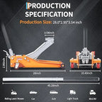 3 Ton Low Profile Hydraulic  Floor Jack with Dual Piston