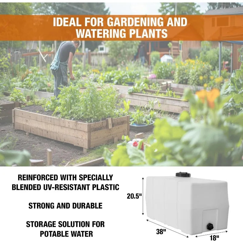 Square Reservoir Water Tank, 50 Gallon