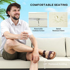 Wicker Outdoor Couch with Storage
