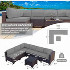 7 Pieces Patio Furniture Set