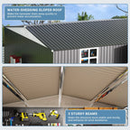 Outdoor Metal Storage Shed with Window
