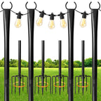 Patio String Lights and Poles