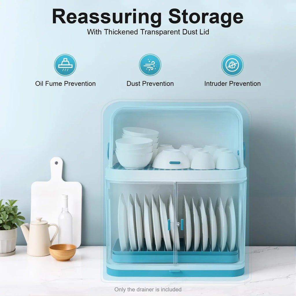 2-Tier Dish Drying Rack with Drain Board