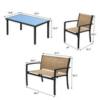 4 Piece Poolside Patio Furniture Set