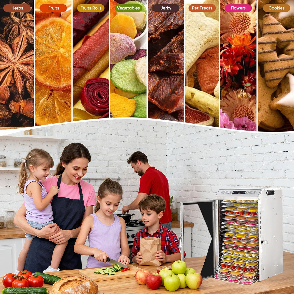 18 Tray Stainless Steel Food Dehydrator