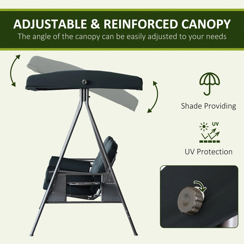 Cushioned Patio Glider Swing