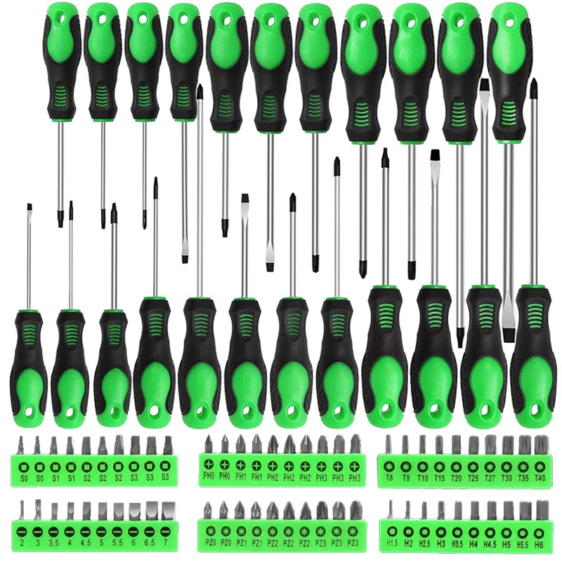 Screwdriver Set Insulated Magnetic Screwdrivers 100 pcs
