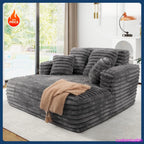 Fluffy Oversized Plush Chaise Lounge