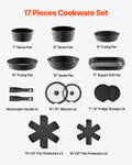 17 Pcs Nonstick Cookware Set
