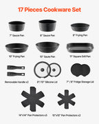 17 Pcs Nonstick Cookware Set