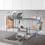 2Tier Dish Drying Rack Stainless Steel