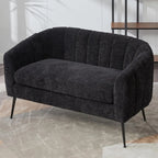 Ivory Chenille Loveseat