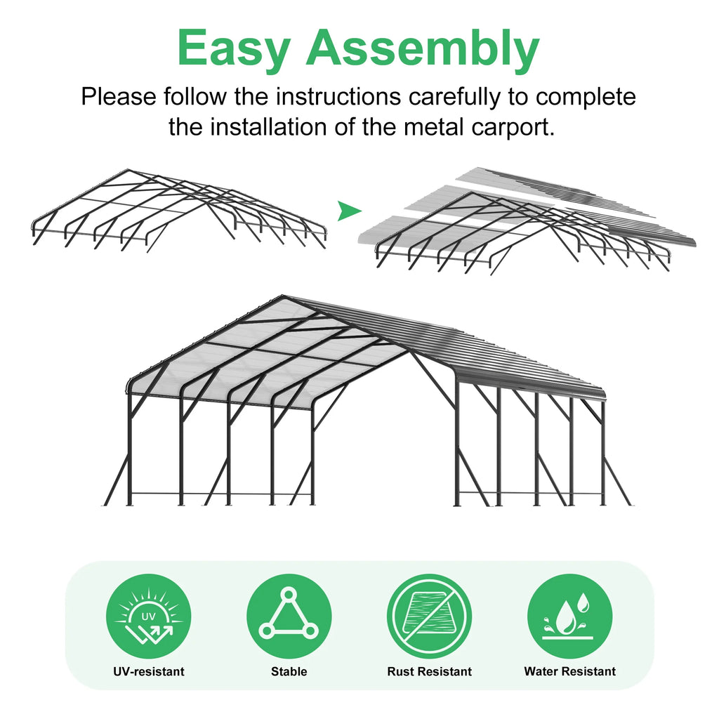 20x20FT Metal Carport