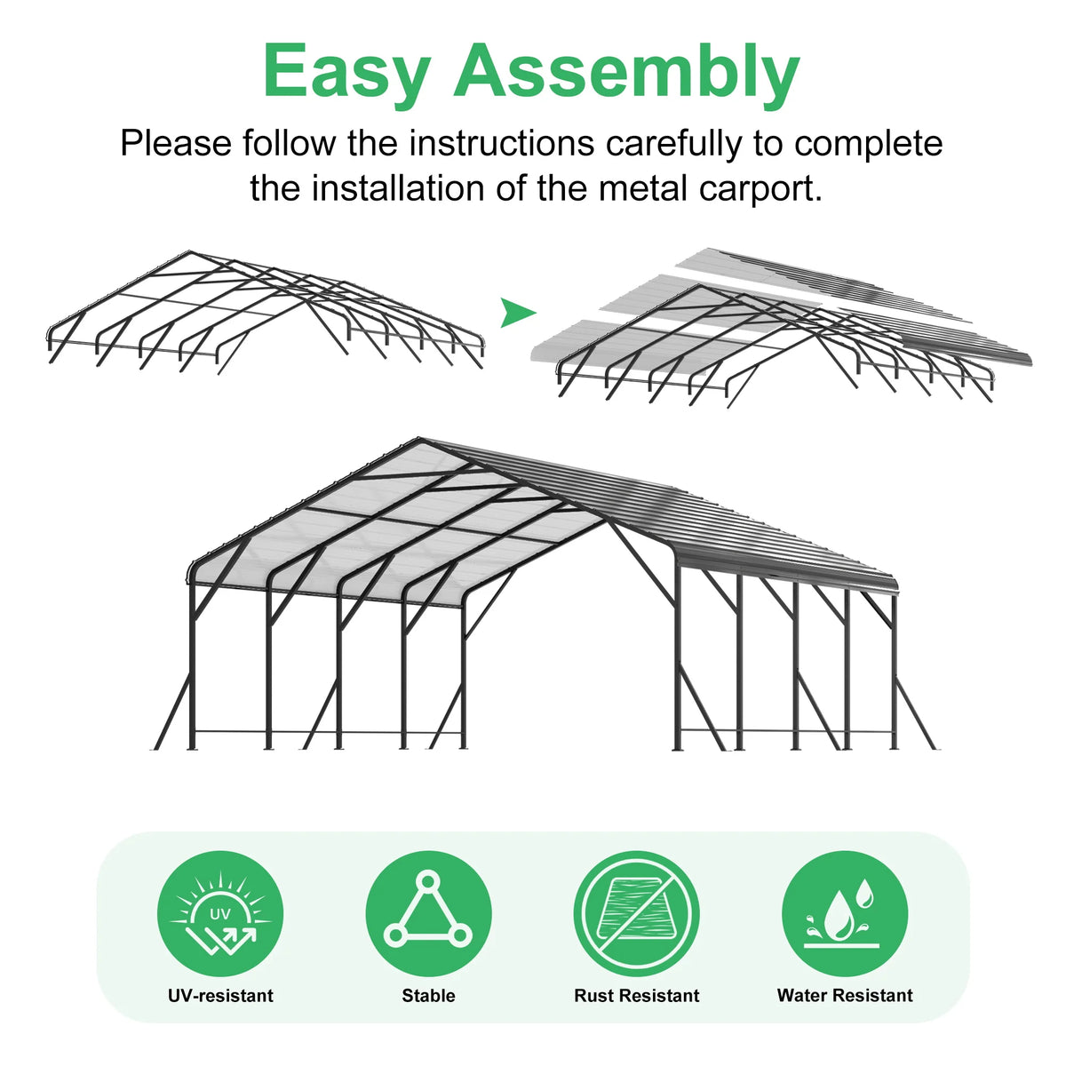 20x20FT Metal Carport