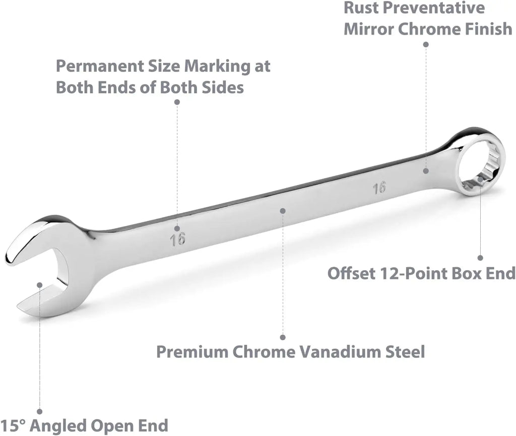 12 pc Metric Combination Wrench Set