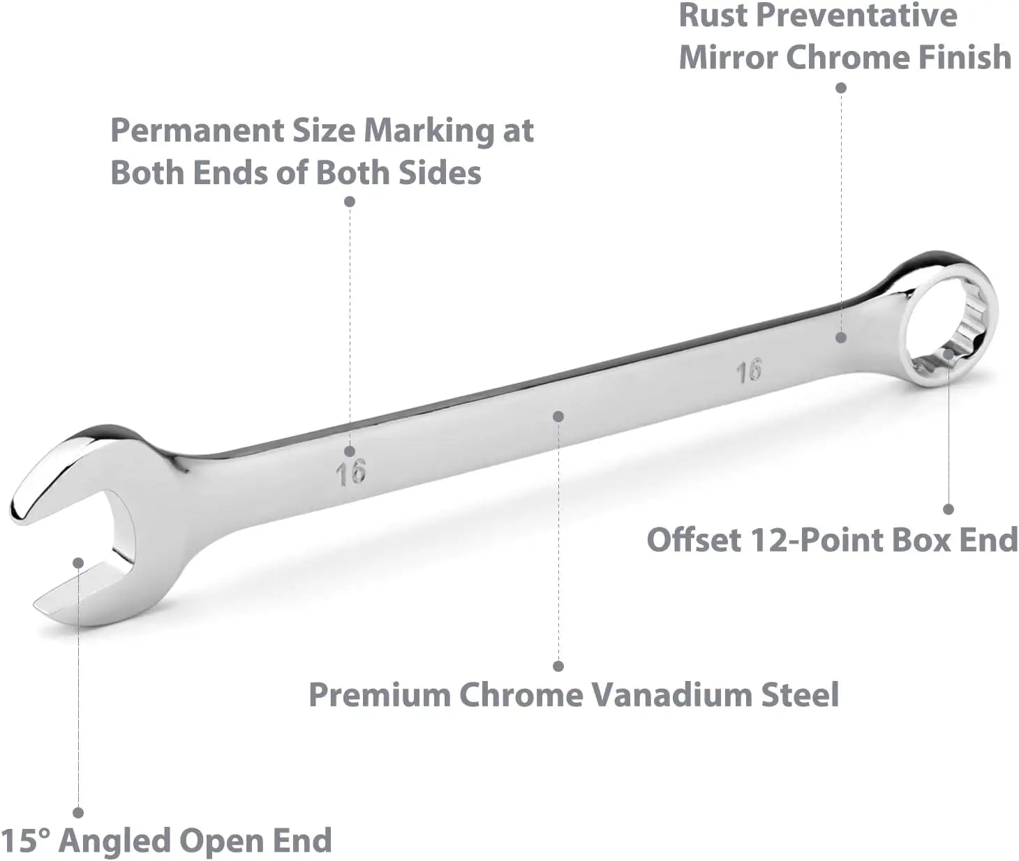 12 pc Metric Combination Wrench Set