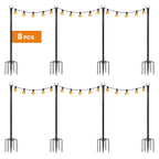 Patio String Lights and Poles