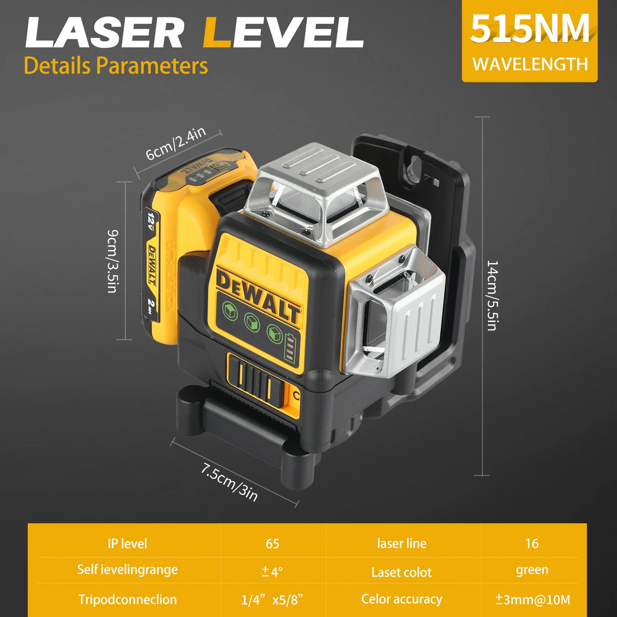 12V Green Light Laser Level