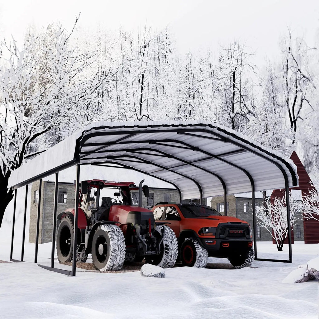 20x20 Foot Heavy Duty Metal Carport
