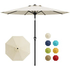 9FT Patio Umbrella With Crank & Tilt, Outdoor  UV Protection Waterproof