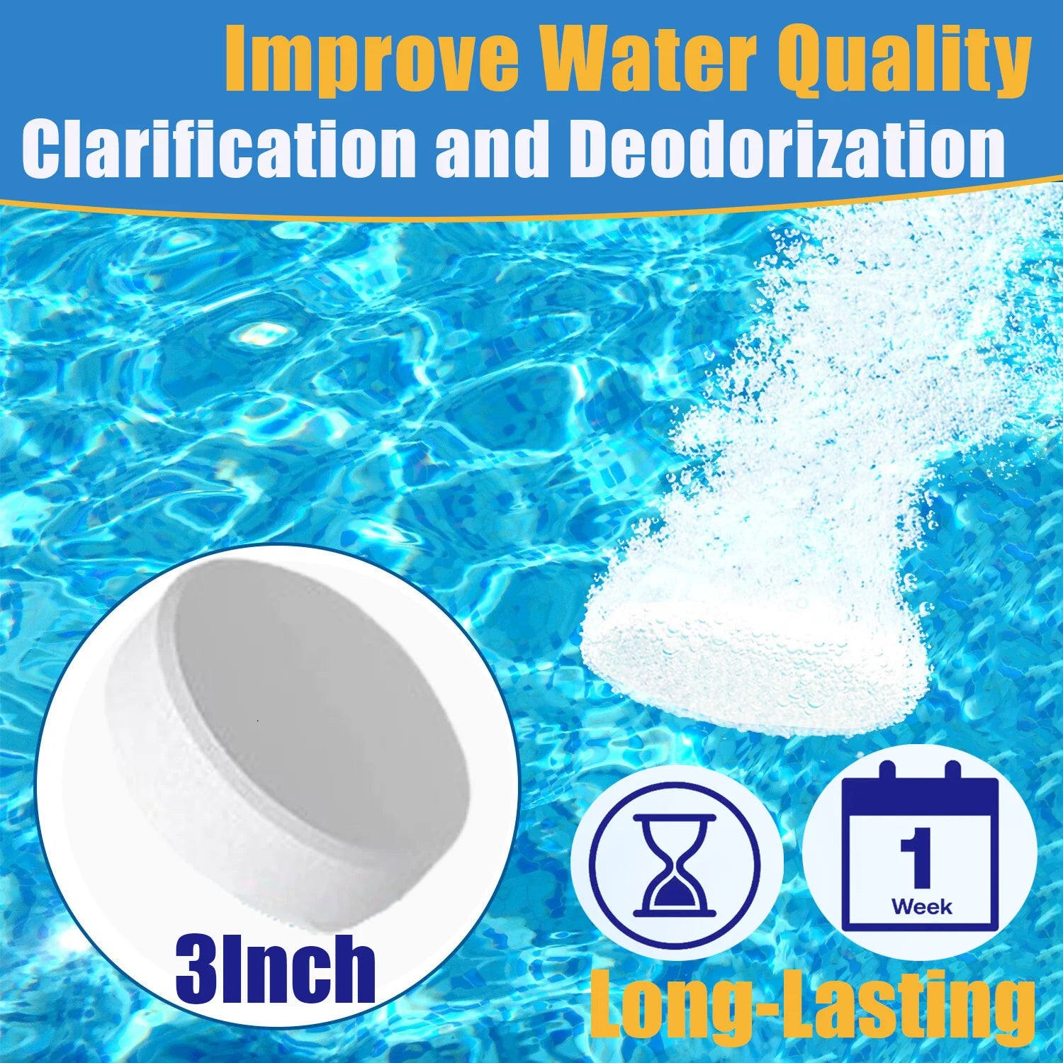 50 Pounds Chlorine Tablets 3 Inch