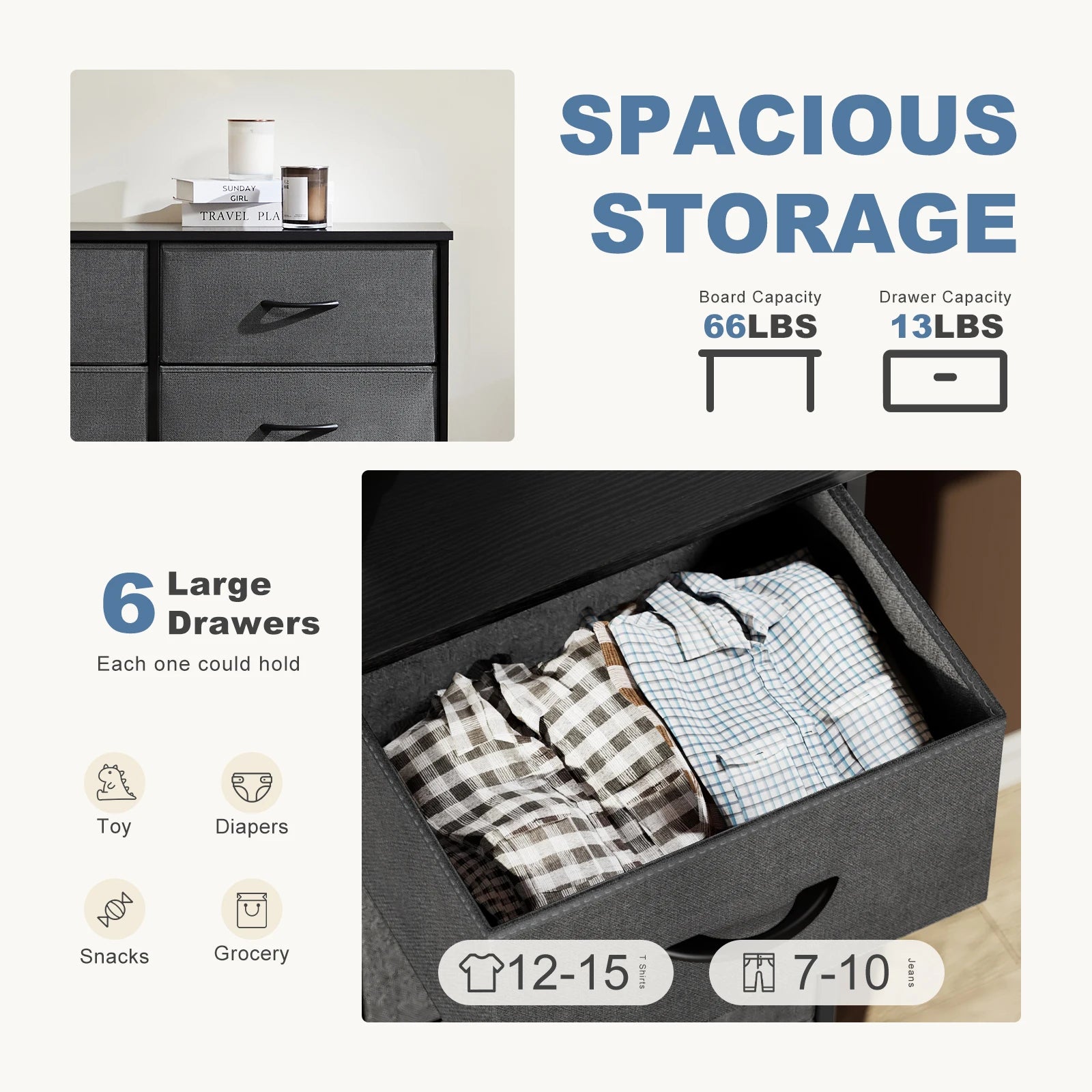 6  Drawer Nightstand