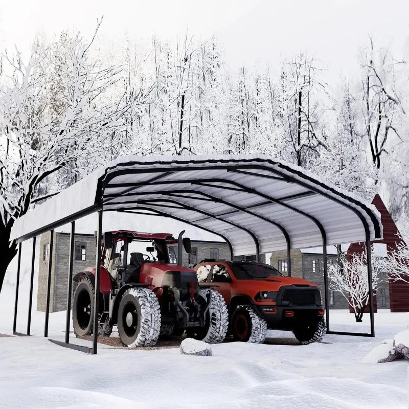 20x20 Foot Heavy Duty Metal Carport