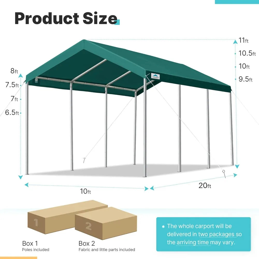 10x20 ft Heavy Duty Carport Canopy