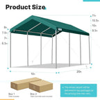 10x20 ft Heavy Duty Carport Canopy
