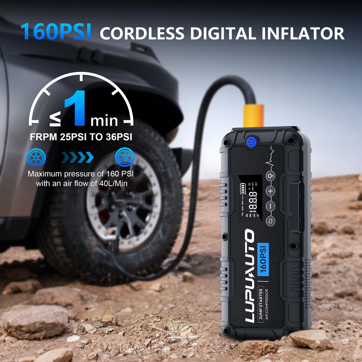 4 In 1 Car Jump Starter/Air Compressor