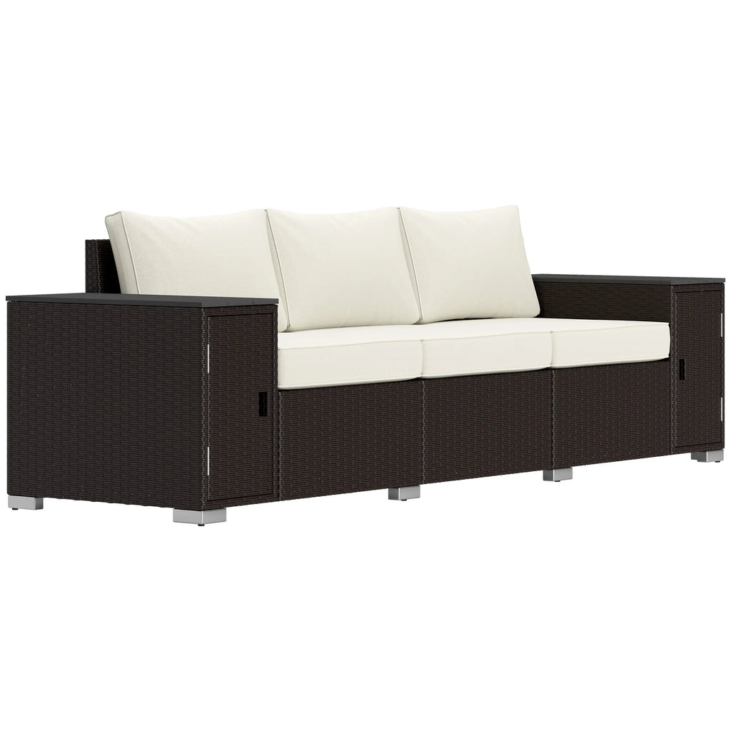 Wicker Outdoor Couch with Storage