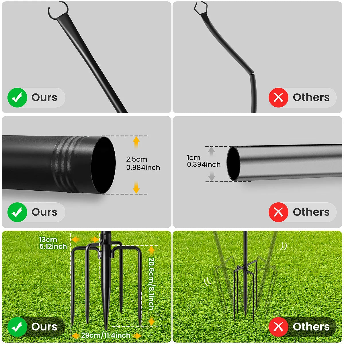 Patio String Lights and Poles