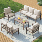 7-Seat Aluminum Outdoor Sectional Sofa Set