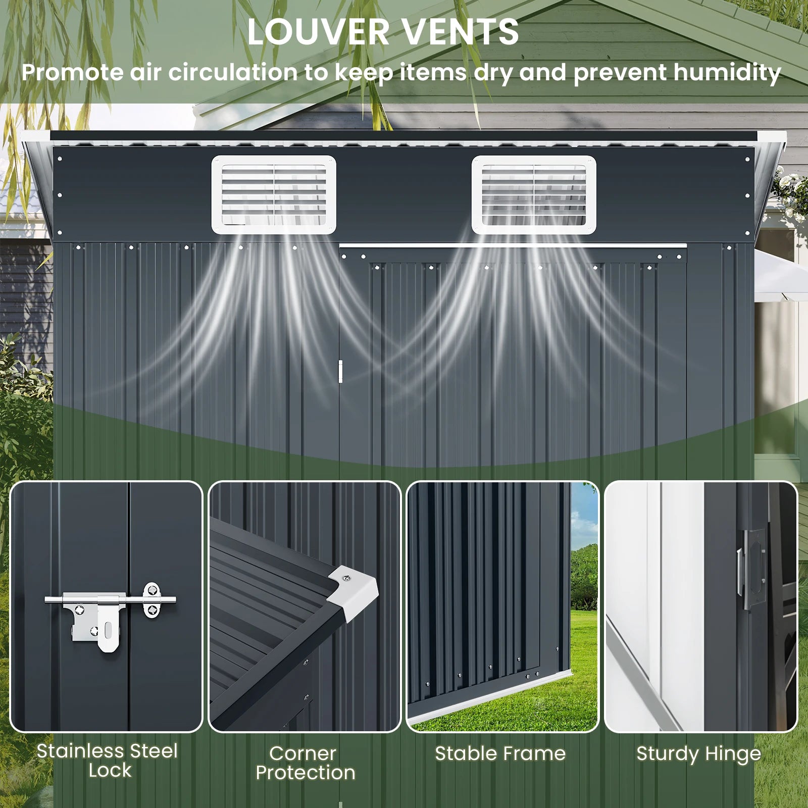 5x3 FT Outdoor Storage Shed