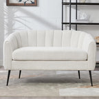 Ivory Chenille Loveseat