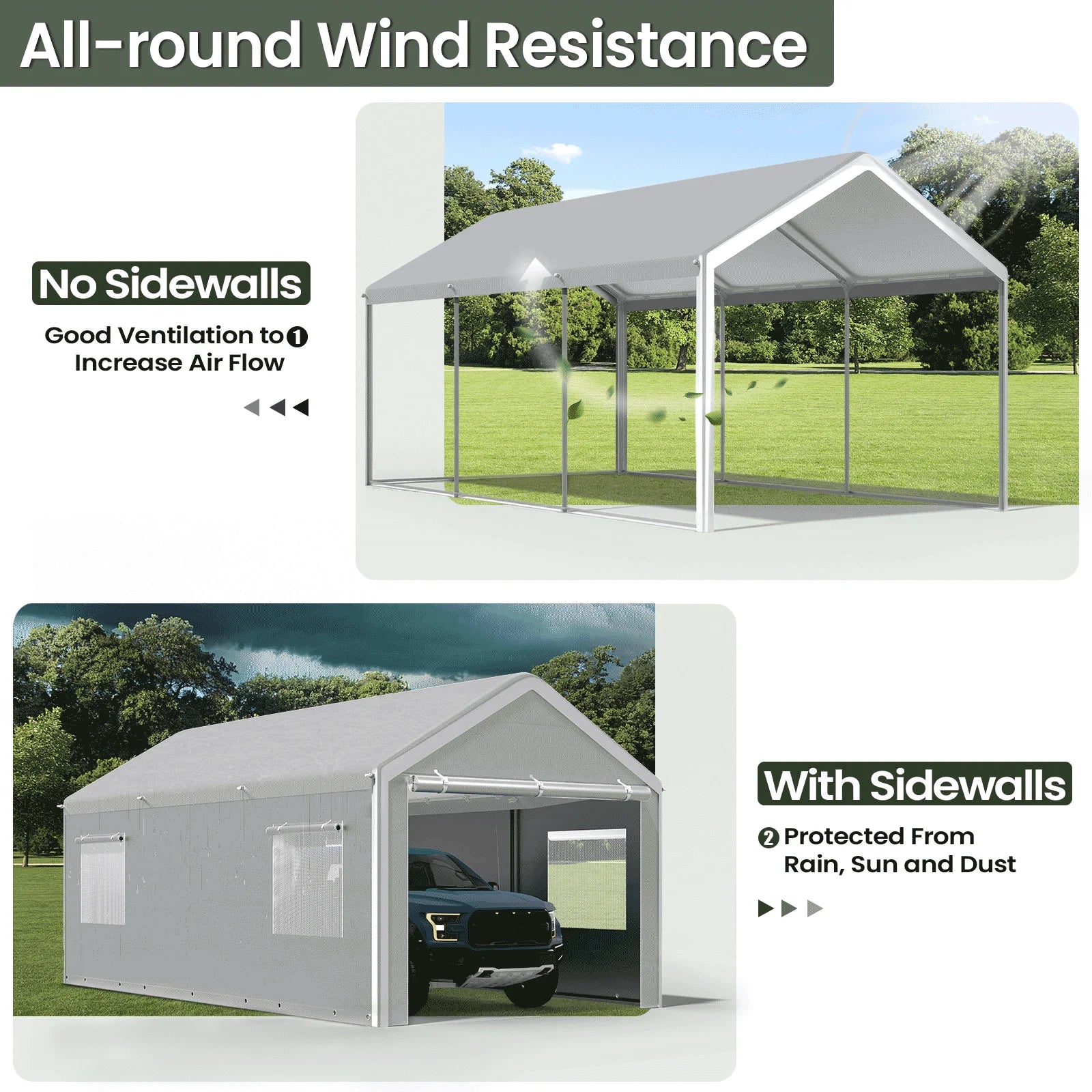 10x20 Ft, Heavy Duty Carport