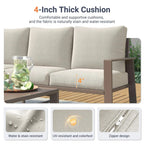 7-Seat Aluminum Outdoor Sectional Sofa Set