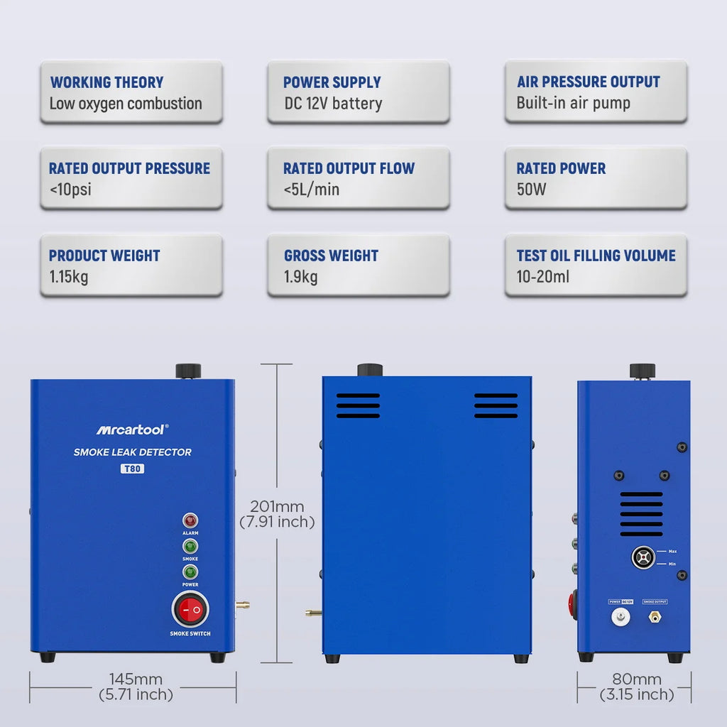 Smoke Machine Leak Detector with Built-in Air Pump