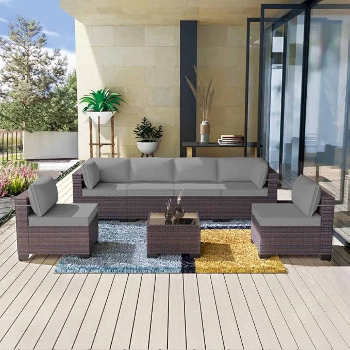 7 Pieces Patio Furniture Set