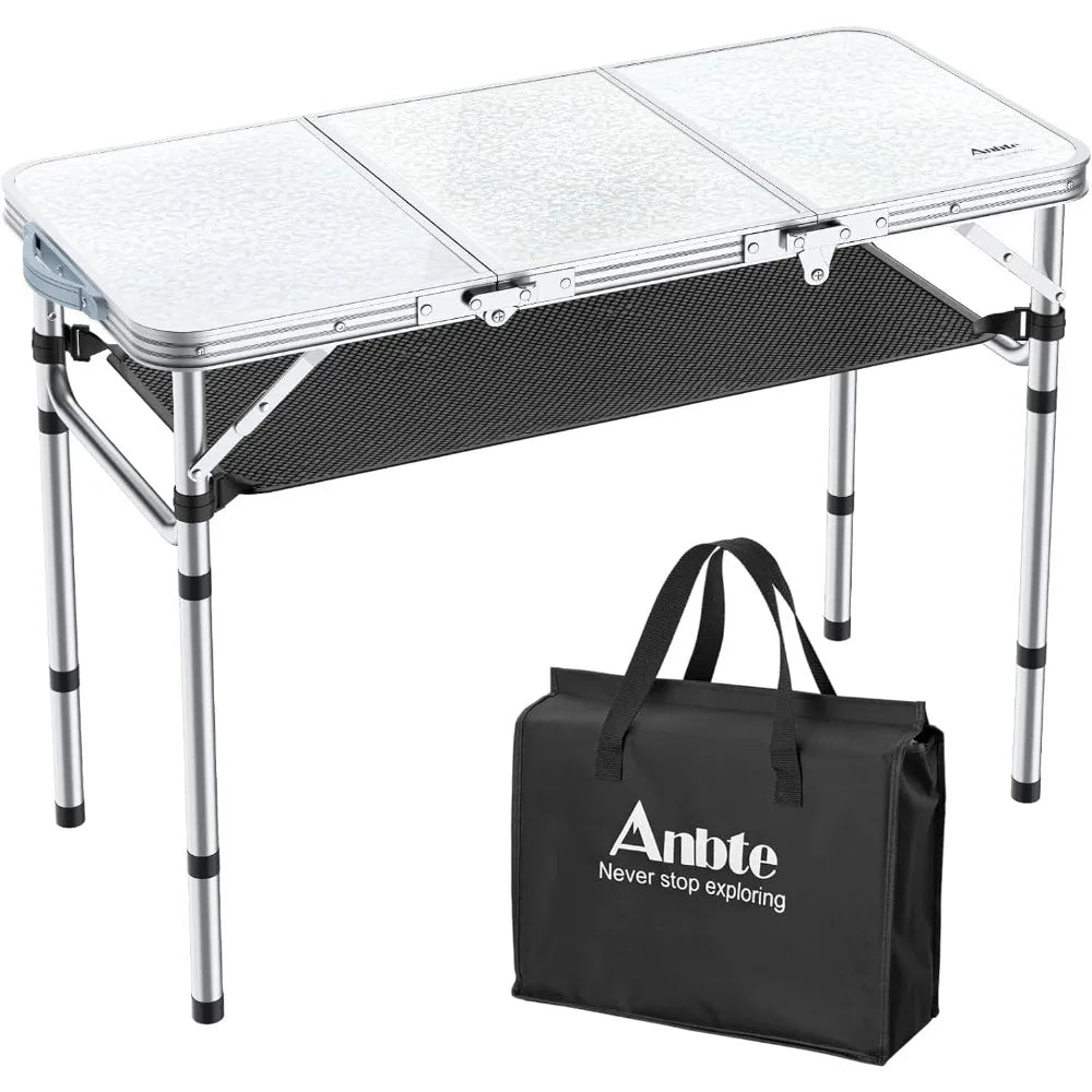 Folding Camping Table with Storage Net