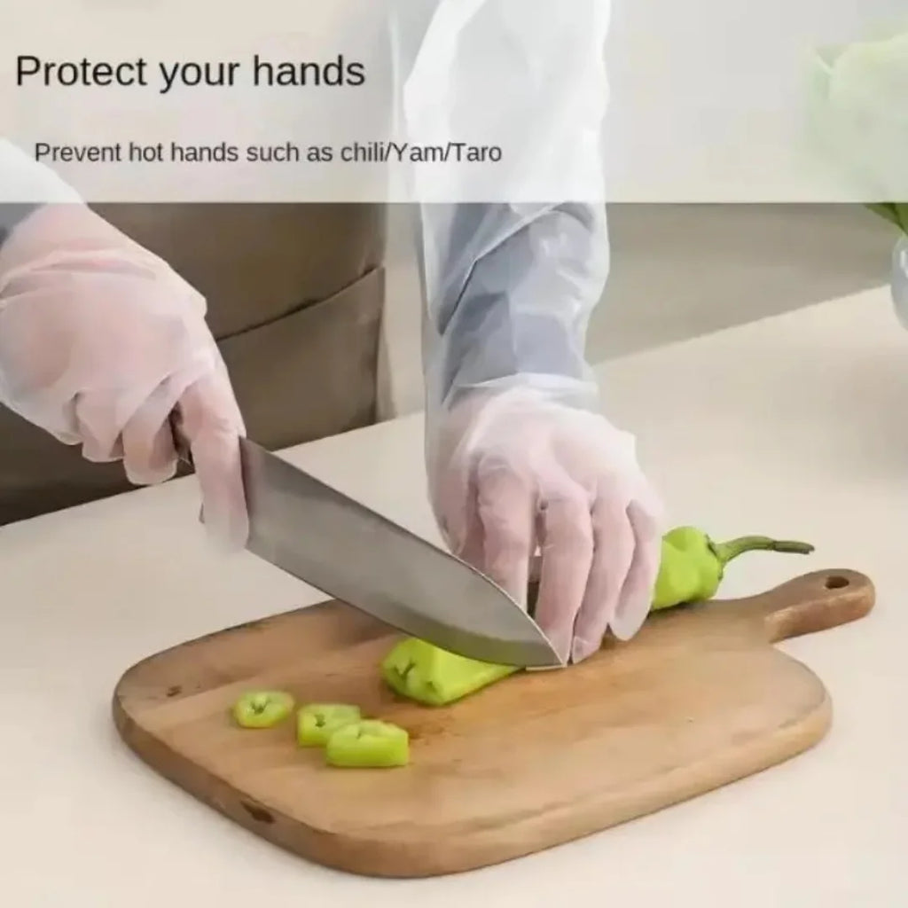 10-Piece Clear Disposable Gloves