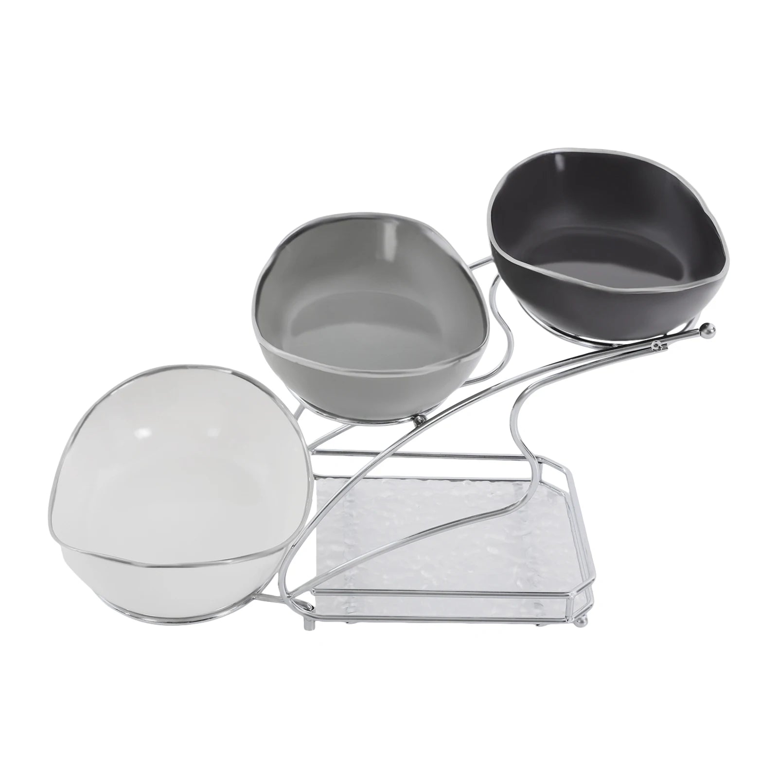 3-Tier Silver Fruit Stand