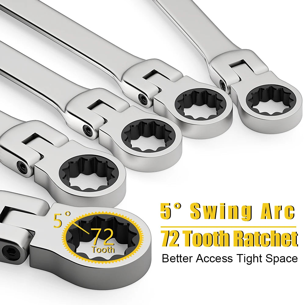 Metric  Ratchet Wrench Set 8-19mm