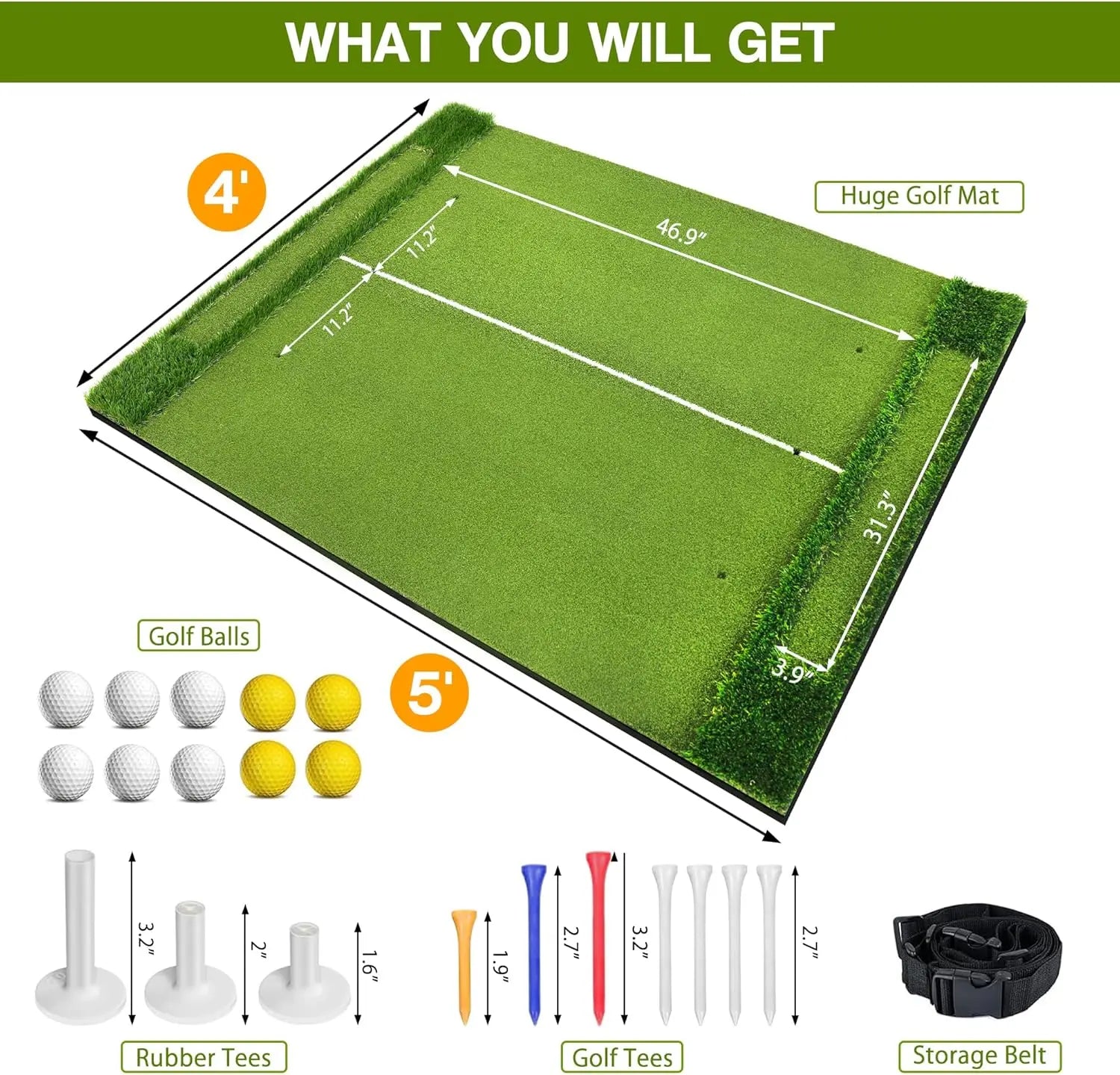 5x4ft Mat with Ball Tray