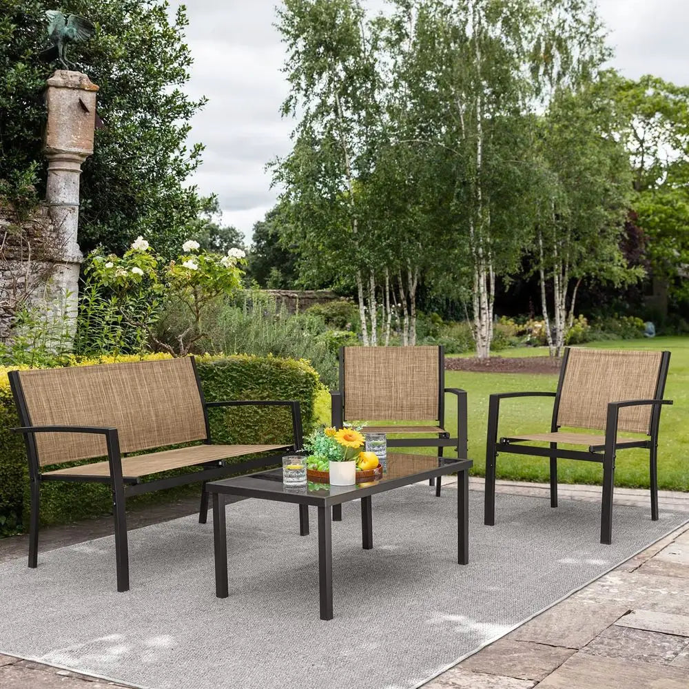 4 Piece Poolside Patio Furniture Set