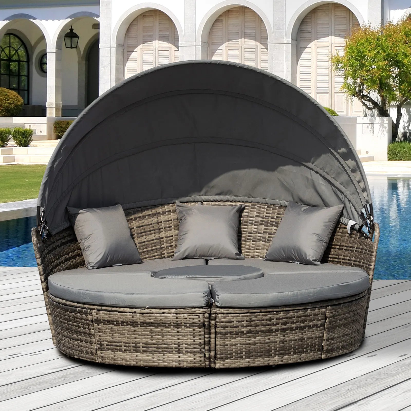 4 pc Outdoor Convertible Daybed