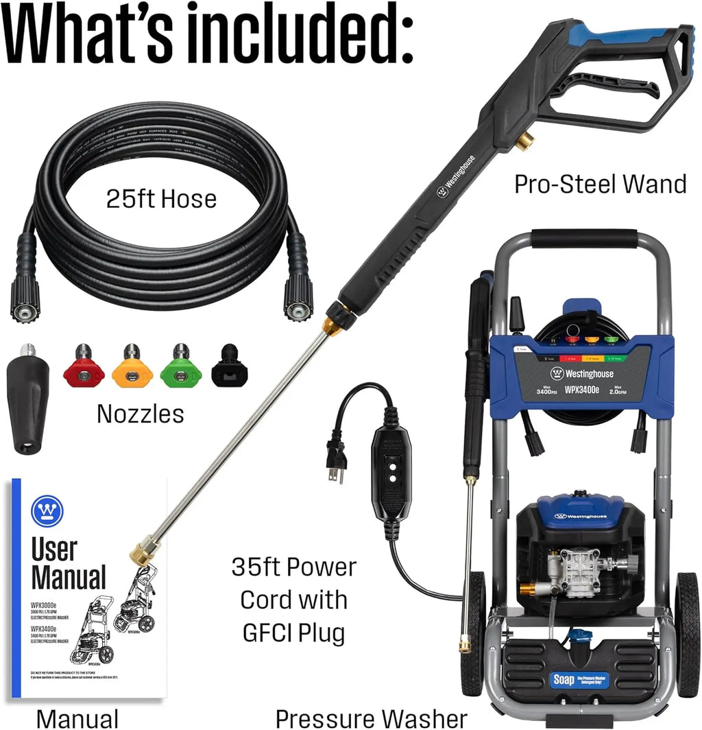 3400 PSI Electric Pressure Washer