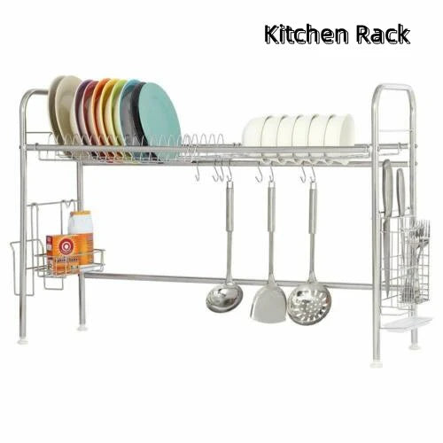 2Tier Dish Drying Rack Stainless Steel