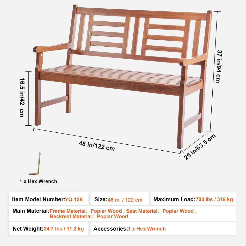 Outdoor Metal Garden Bench